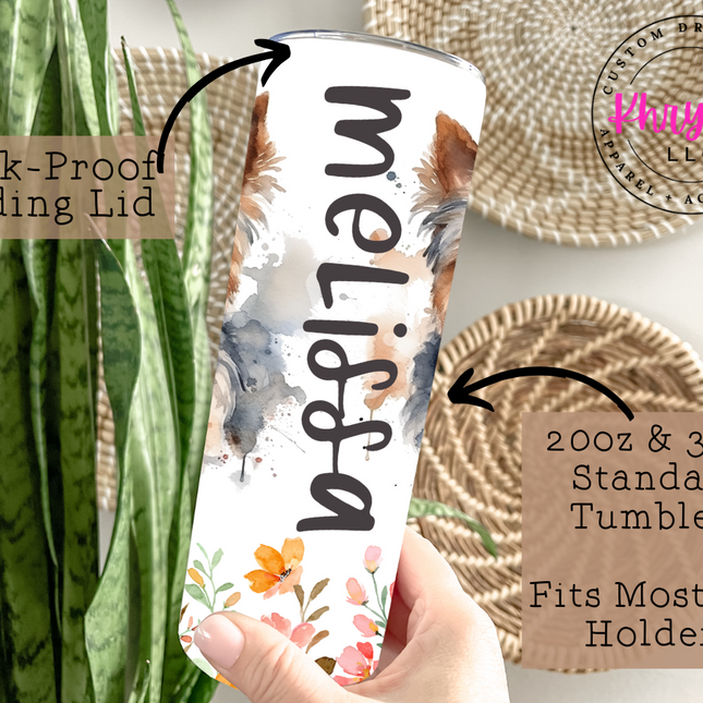 I Love My Yorkie Personalized 20/30oz Tumbler with Straw