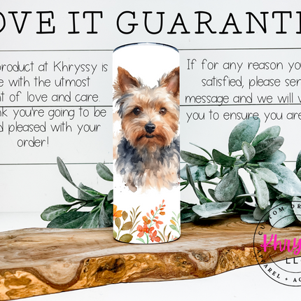 I Love My Yorkie Personalized 20/30oz Tumbler with Straw