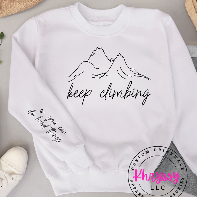 You Can Do Hard Things Sleeve and Front Image or Pocket Unisex Shirt