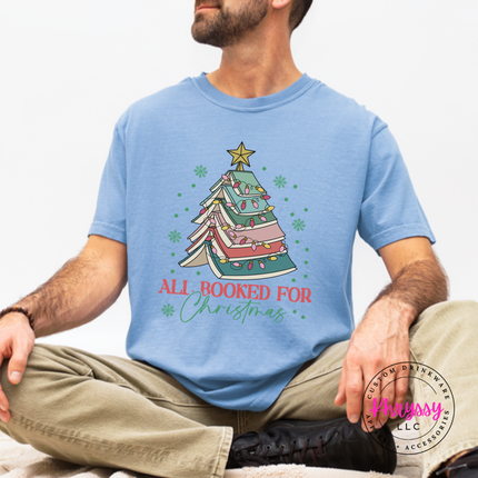 Flat lay of the book tree tee in White.