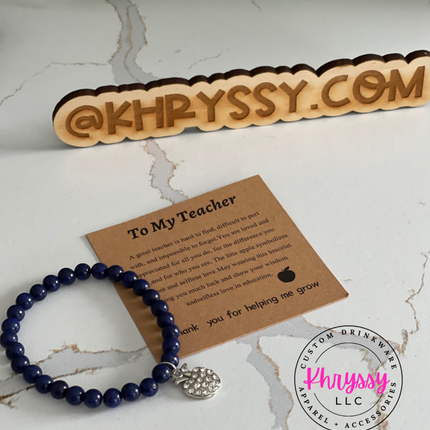 Teacher Lapis Lazuli Stone Bracelet