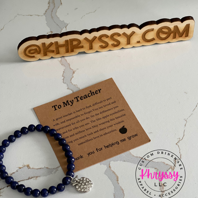 Teacher Lapis Lazuli Stone Bracelet