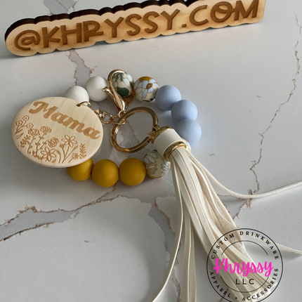 Floral Mama Keychain Wristlet