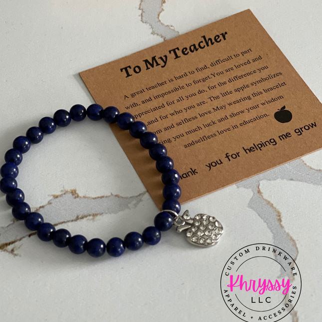 Teacher Lapis Lazuli Stone Bracelet