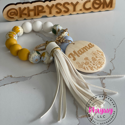 Floral Mama Keychain Wristlet