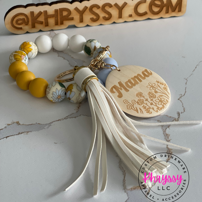 Floral Mama Keychain Wristlet