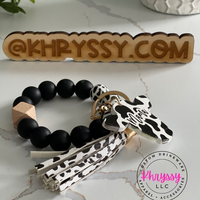 Mama Cow Keychain Wristlet