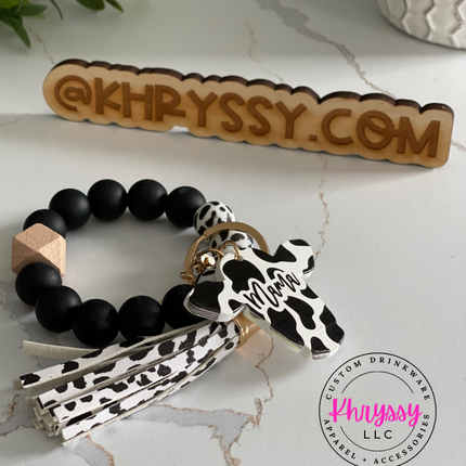 Mama Cow Keychain Wristlet