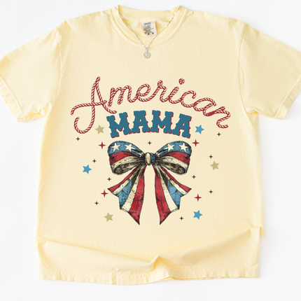 American Mama — Vintage Patriotic Bow Statement