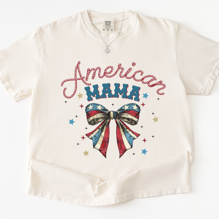 American Mama — Vintage Patriotic Bow Statement