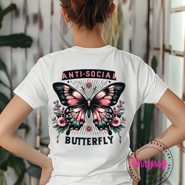 Anti-Social Butterfly Unisex Shirt