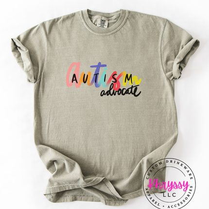 Autism Advocate Colorful Script