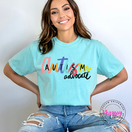 Colorful advocacy graphic tee in Chalky Mint, soft and comfortable.