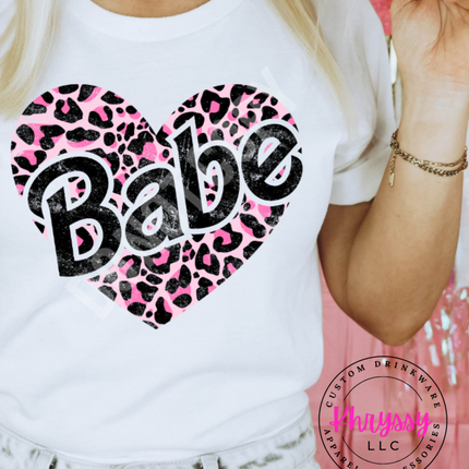 Babe Distressed Heart Unisex Shirt