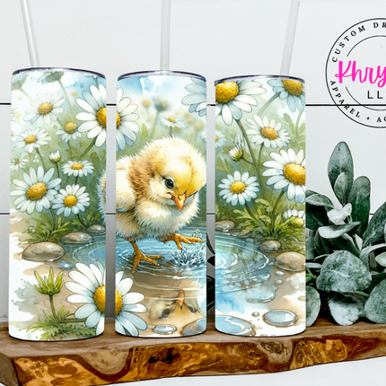 Daisy Delight Baby Chick 20oz Tumbler with Straw
