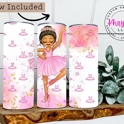 Ballerina 120z or 20oz Tumbler with Straw