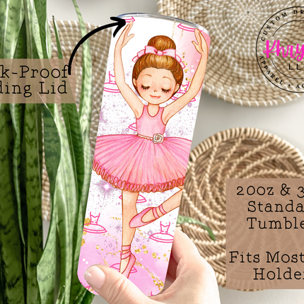 Ballerina 120z or 20oz Tumbler with Straw