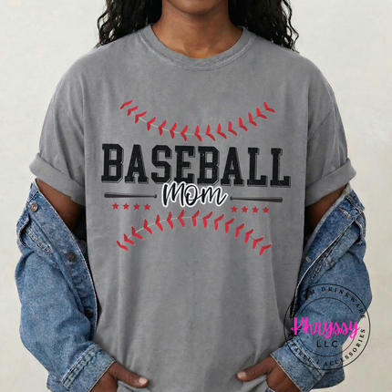 Baseball Mom Stitch Letter Style Women's Baseball Mom Gift Bleacher Life Look