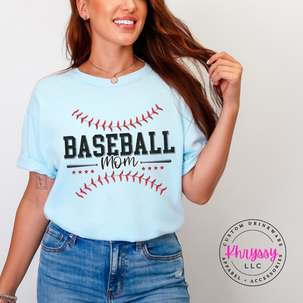 Baseball Mom Stitch Letter Style Women's Baseball Mom Gift Bleacher Life Look