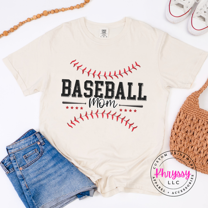 Baseball Mom Stitch Letter Style Women's Baseball Mom Gift Bleacher Life Look