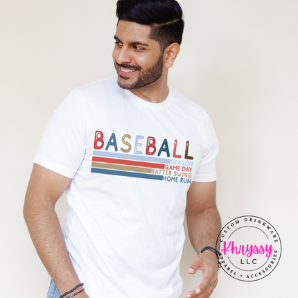 Baseball Retro Stripes Classic Unisex Fan Style Retro Baseball Gift Game Day Statement Look