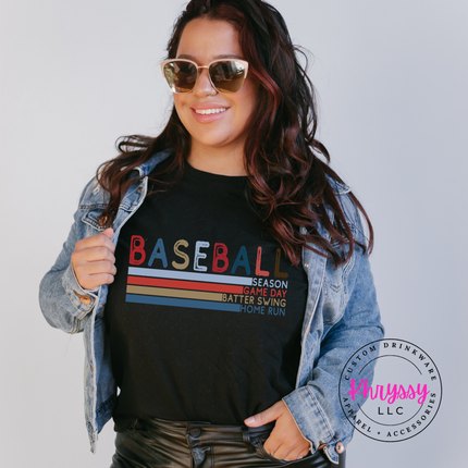 Baseball Retro Stripes Classic Unisex Fan Style Retro Baseball Gift Game Day Statement Look