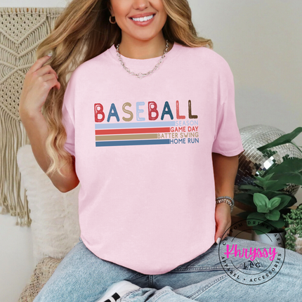 Baseball Retro Stripes Classic Unisex Fan Style Retro Baseball Gift Game Day Statement Look