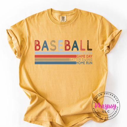 Baseball Retro Stripes Classic Unisex Fan Style Retro Baseball Gift Game Day Statement Look