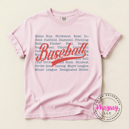 Baseball Script Retro Comfort Fit Style Unisex Baseball Gift Classic Game Day Look