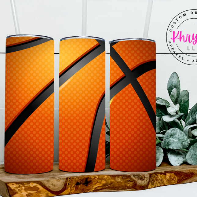 Swish & Sip Personalized Basketball 20oz Tumbler with Straw
