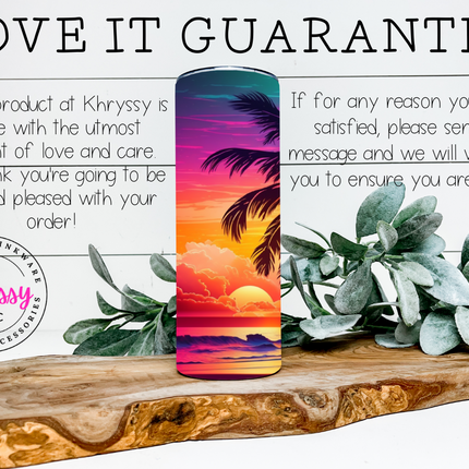 Twilight Glow Beach Sunset 20oz Tumbler with Straw