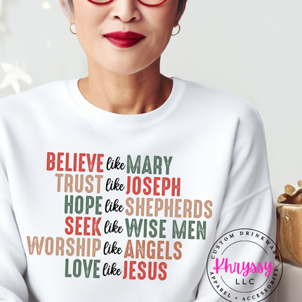 Embrace Faith: Believe Like Mary Unisex Shirt