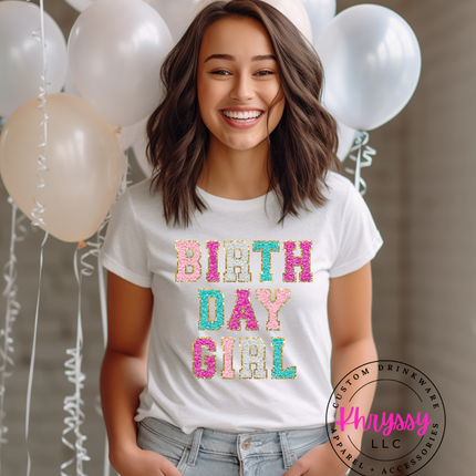 Ageless and Fabulous: Birthday Girl Glam Unisex T-Shirt