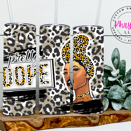 Dope Brown Girl Custom 20oz Tumbler with Straw