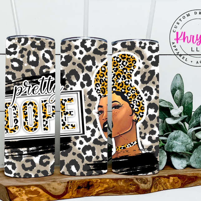 Dope Brown Girl Custom 20oz Tumbler with Straw