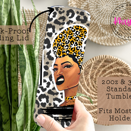 Dope Brown Girl Custom 20oz Tumbler with Straw