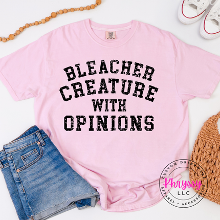 Bleacher Creature With Opinions Funny Women's Sports Gift Bold Game Day Statement