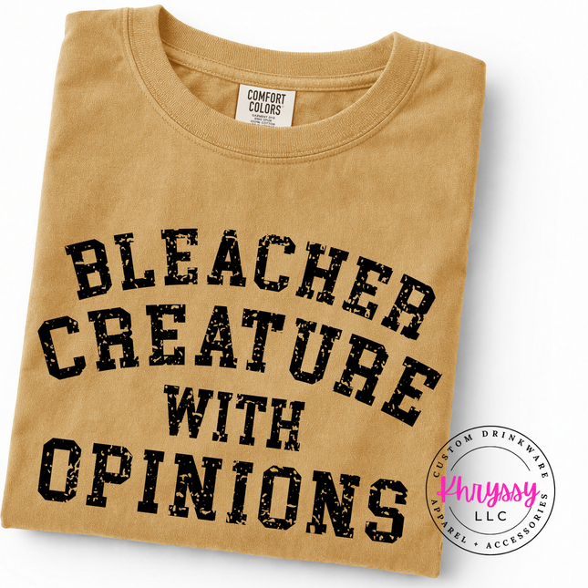 Bleacher Creature With Opinions Funny Women's Sports Gift Bold Game Day Statement
