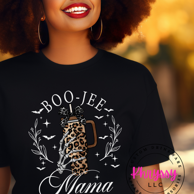 Leopard Print Cup BOO-JEE Mama Unisex Shirt