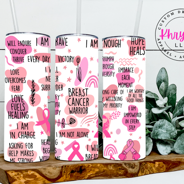 Strong & Courageous 20oz Tumbler with Straw