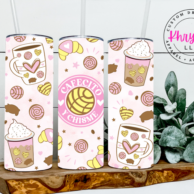 Cafecito Y Chisme 20oz Tumbler with Straw