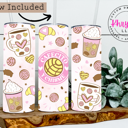 Cafecito Y Chisme 20oz Tumbler with Straw