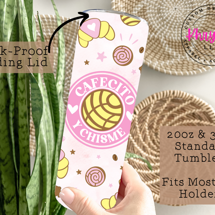 Cafecito Y Chisme 20oz Tumbler with Straw