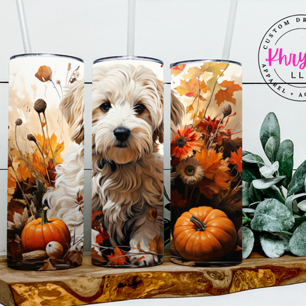 Cozy Canine 20oz Fall Tumbler with Straw