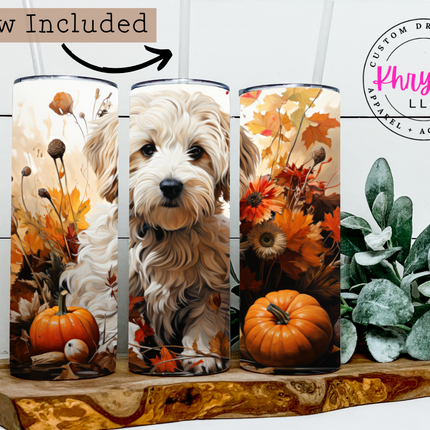 Cozy Canine 20oz Fall Tumbler with Straw