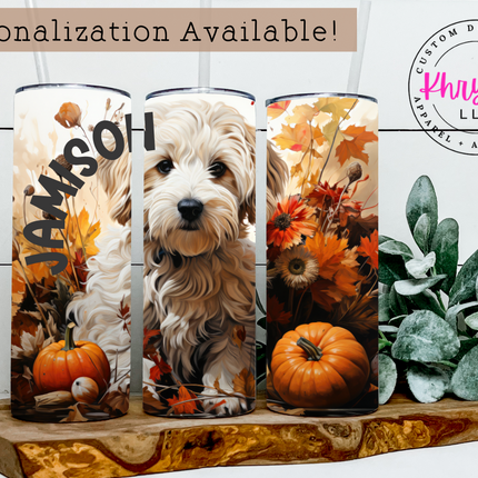 Cozy Canine 20oz Fall Tumbler with Straw