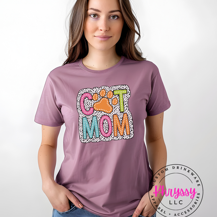Cat Mom Dalmatian Dots Unisex Shirt