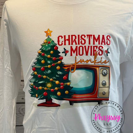 READY TO SHIP: Christmas Movie Junkie Unisex Shirt