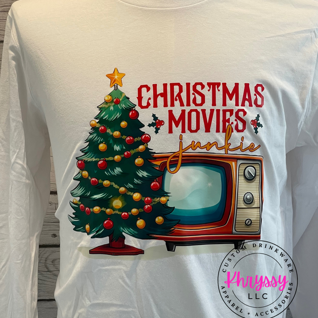 READY TO SHIP: Christmas Movie Junkie Unisex Shirt