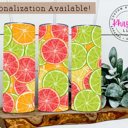 Summer Citrus 20oz/30oz Tumbler with Straw